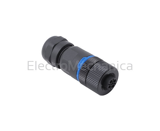 121305-02-001 Power Connector M12 4PIN+E Female – EM