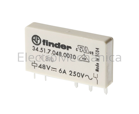 345170600010 6A 1CO Ultra-slim PCB Relay 60VDC – Finder