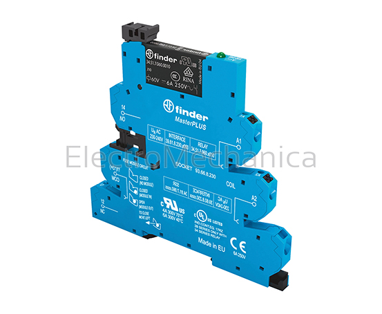 396100240060 — 396100240060 - 6A 1CO Slim REL INT/FACE 24VAC/DC | Finder