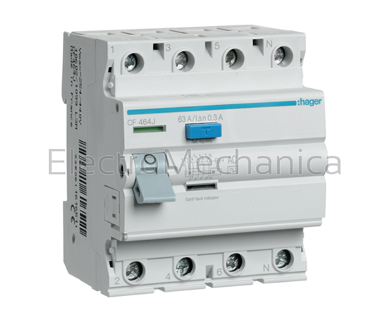 CF464J — CF464J - 63A 300mA 4P E/LEAKAGE | Hager