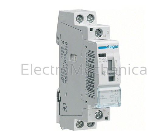 ERL625SDC 25A 2NO 12VDC Cont. MAN Override – Hager