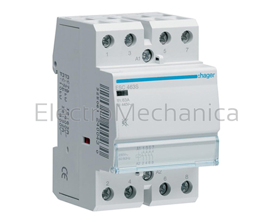 ESL463S 63A 4NO 12VAC/DC LOW Noise Cont. – Hager