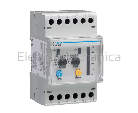 HR510 — HR510 - 30mA-10A 4P Electro E/LEAKAGE REL | Hager