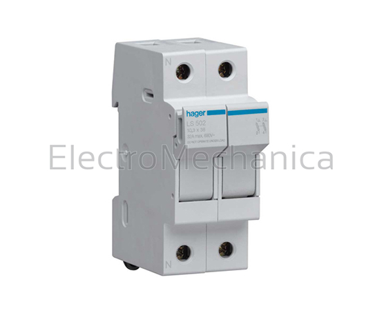 LSN502 — LSN502 - 2P Fuse Holder 10x38 CYL | Hager