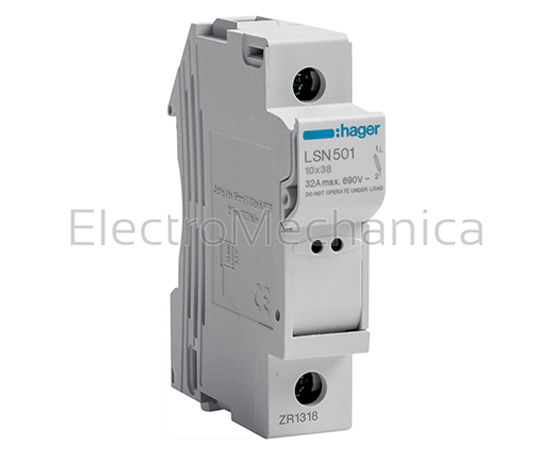 LSN501 — LSN501 - 1P Fuse Holder 10x38 CYL | Hager