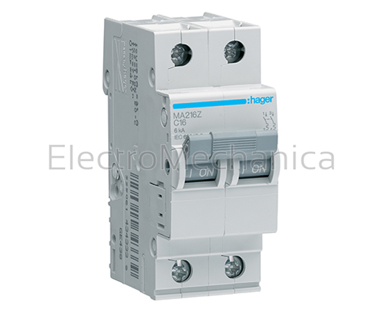 MA202Z — MA202Z - 2A 2P 6kA C-curve MCB | Hager | EM