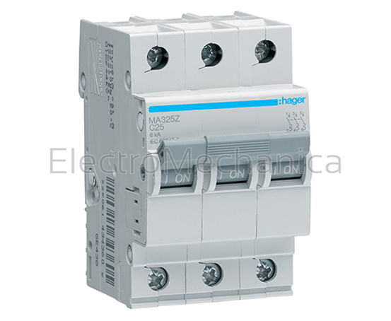 MA302Z — MA302Z - 2A 3P 6kA C-curve MCB | Hager | EM