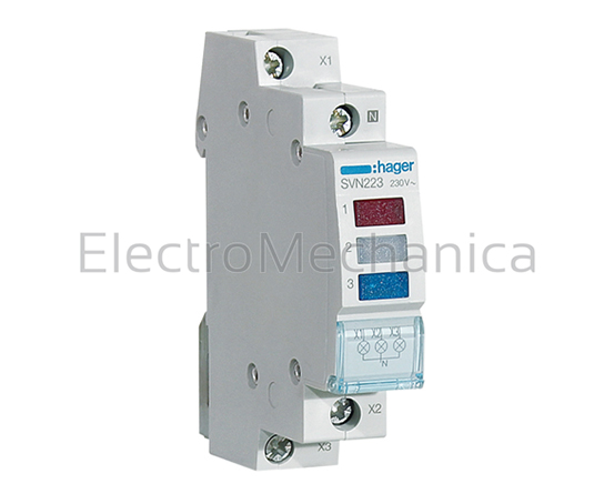 SVN223 — SVN223 - IND Light Red-clear-blue 230VAC | Hager