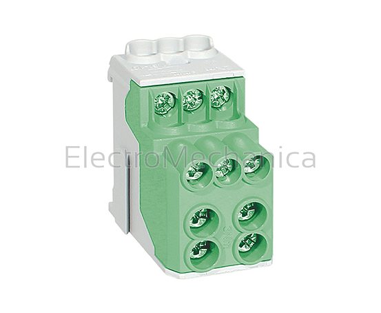 080030-2-4 200A 70mm2 Distribution Block GRN