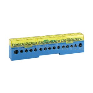 ITB1025 15WAY Rail MNT Term. Block (Blue) – Teknomega